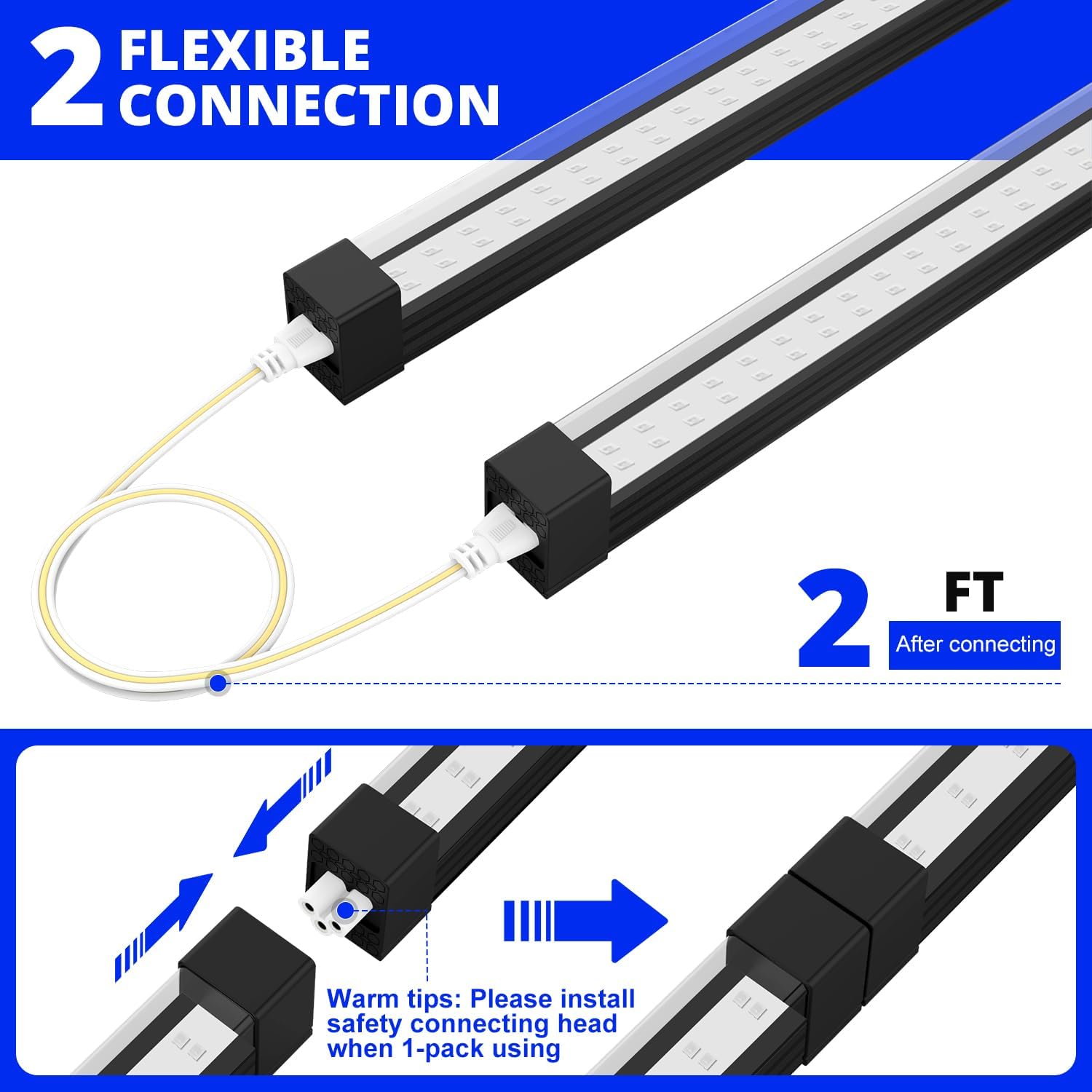 Sayitwill 365nm black light bar 1ft showing aluminum housing and LED array - 4