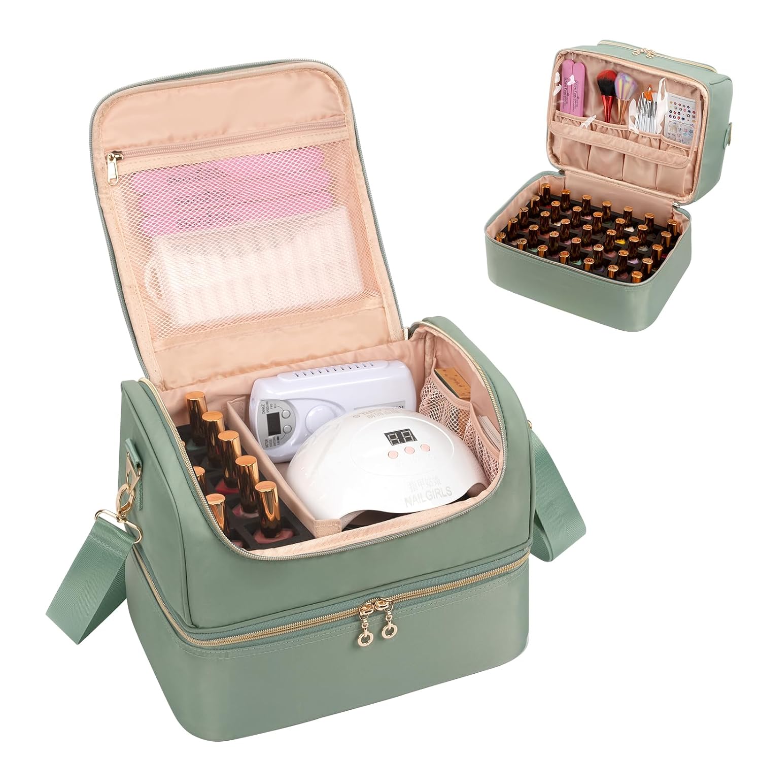 45 Bottle Nail Polish Organizer Case for Travel