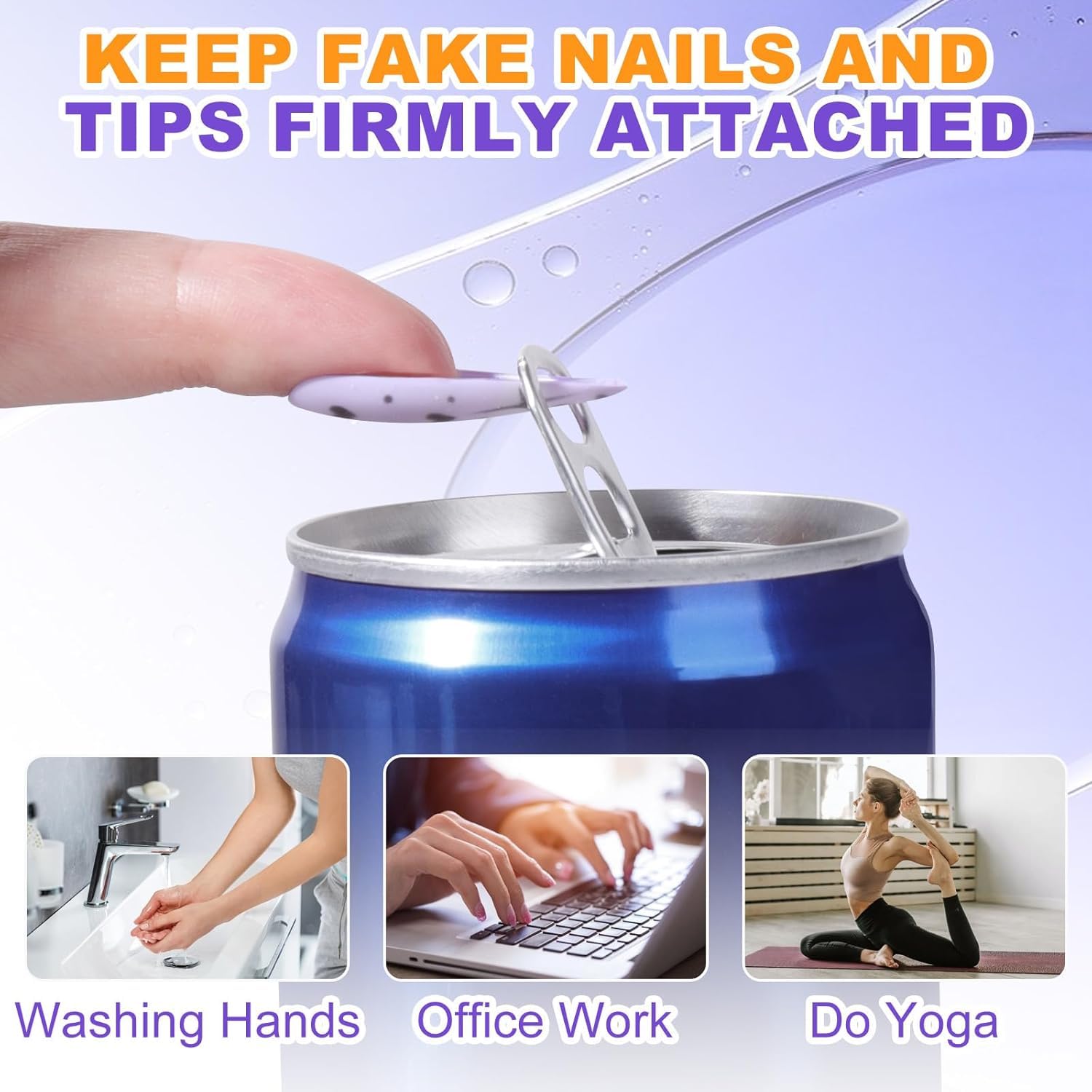 7ml brush-on nail glue bottle with brush applicator - 3