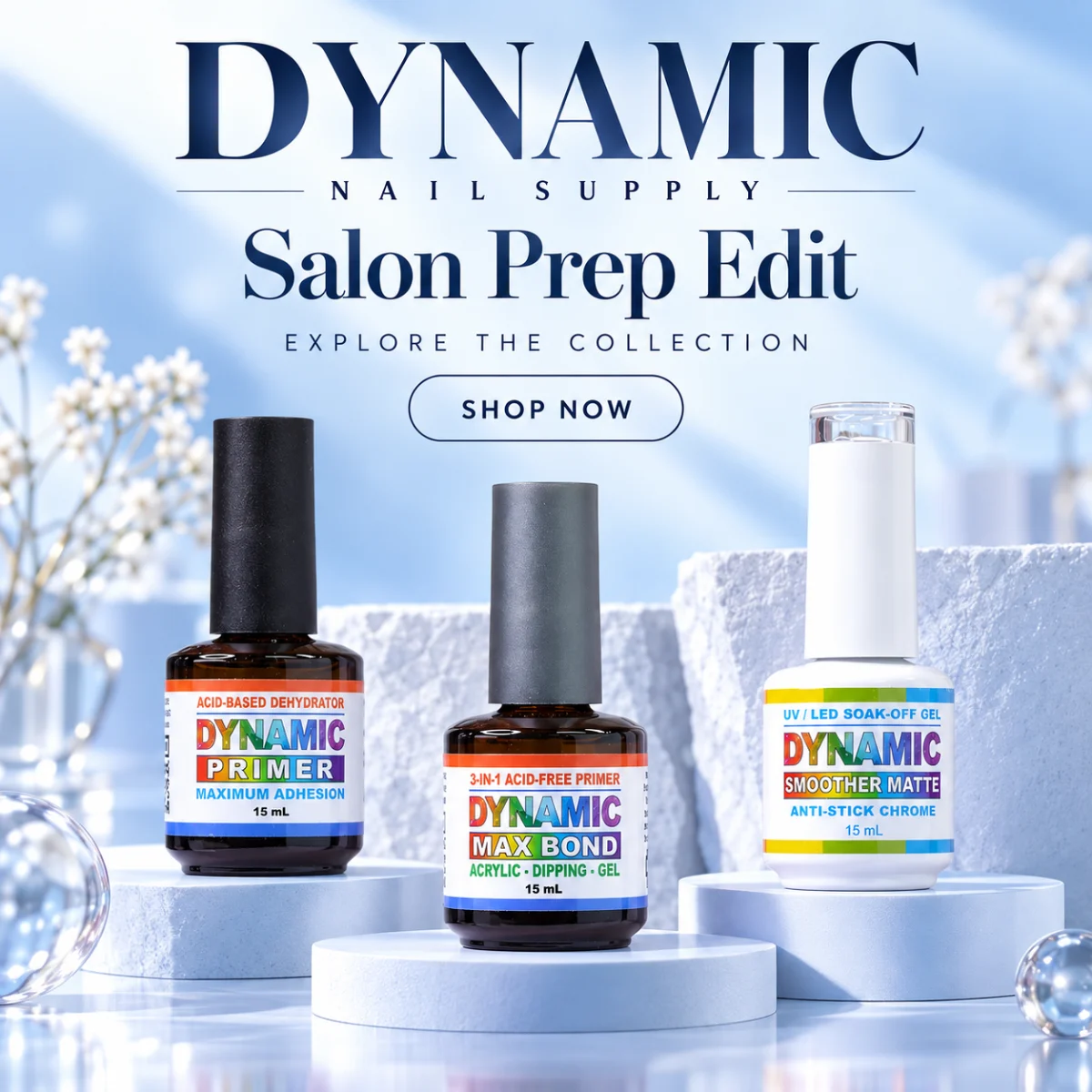 Salon Prep Edit Salon Prep Edit – nail primer, Max Bond and Smoother Matte top coat